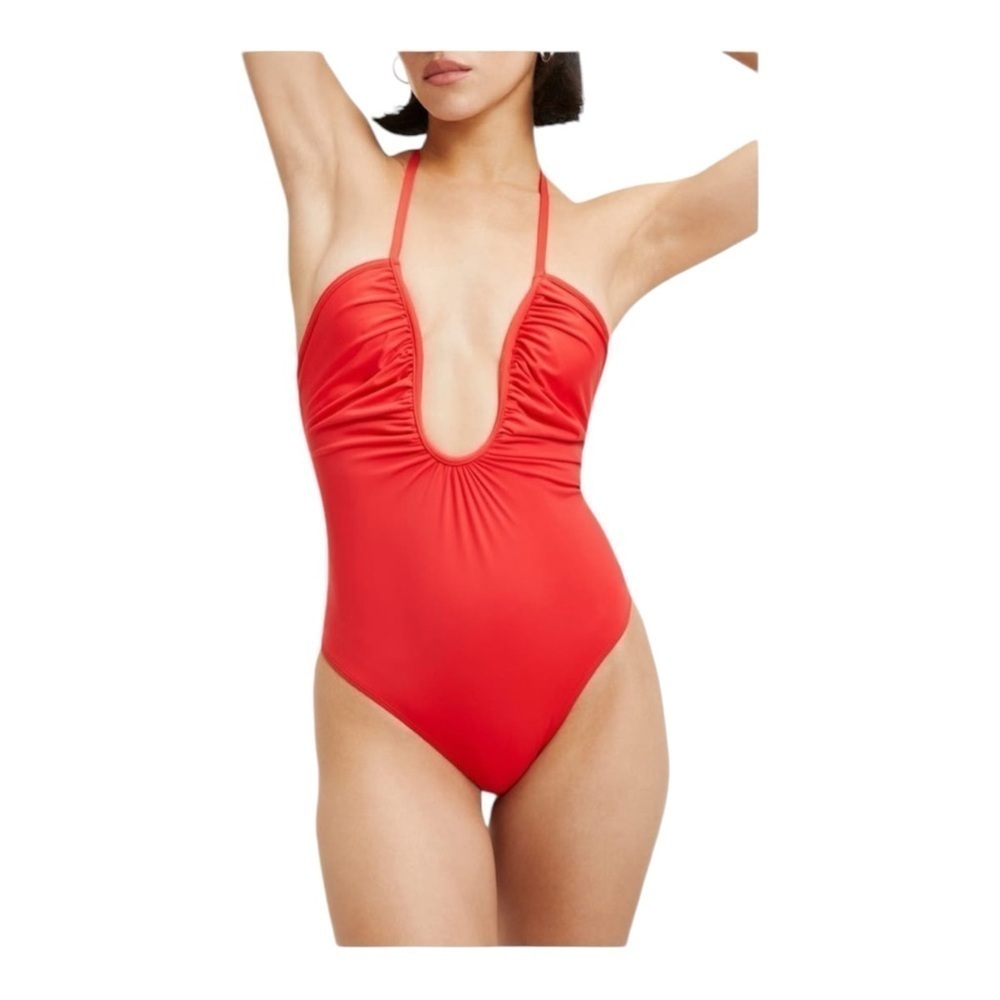 Good American Leilani One-Piece in Bright Poppy NWT